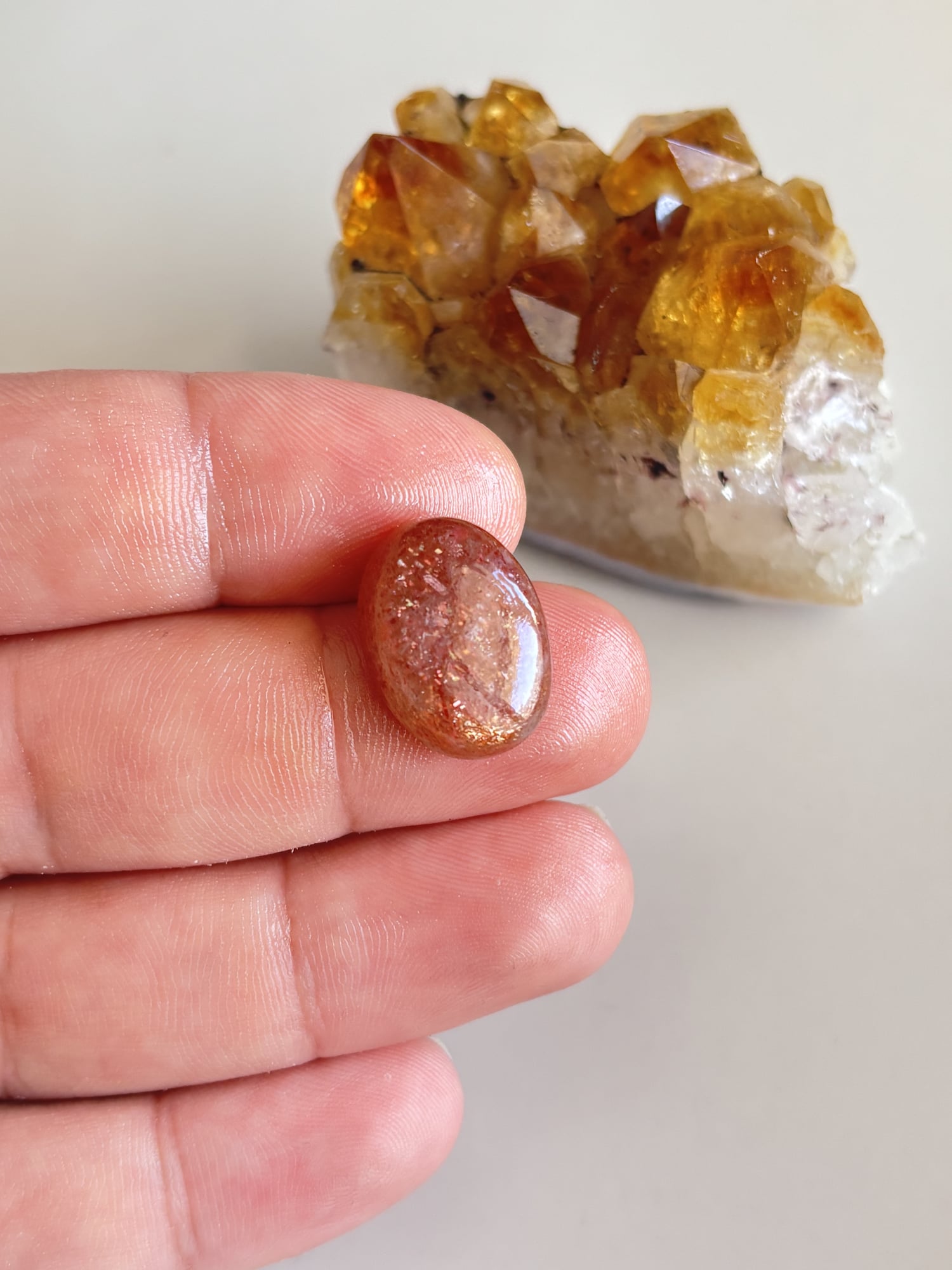 19mm Sunstone Cabochon for Handmade Pendants - Image 2