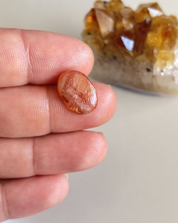 17mm Sunstone Cabochon for Creative Jewelry Designs