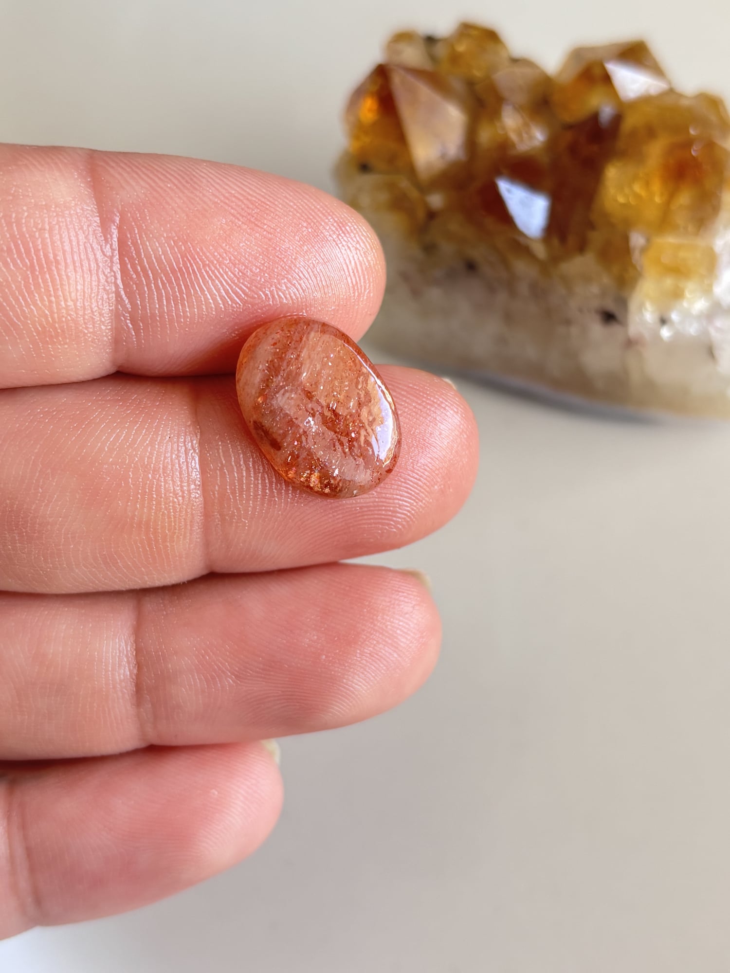 17mm Sunstone Cabochon for Creative Jewelry Designs