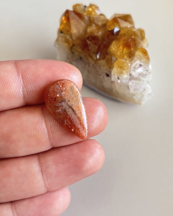 27mm Sunstone Cabochon for Pendant Settings