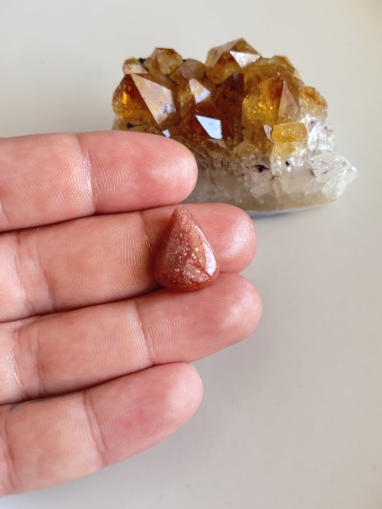19mm Sunstone Gemstone Cabochon for Jewelry Making - Image 2