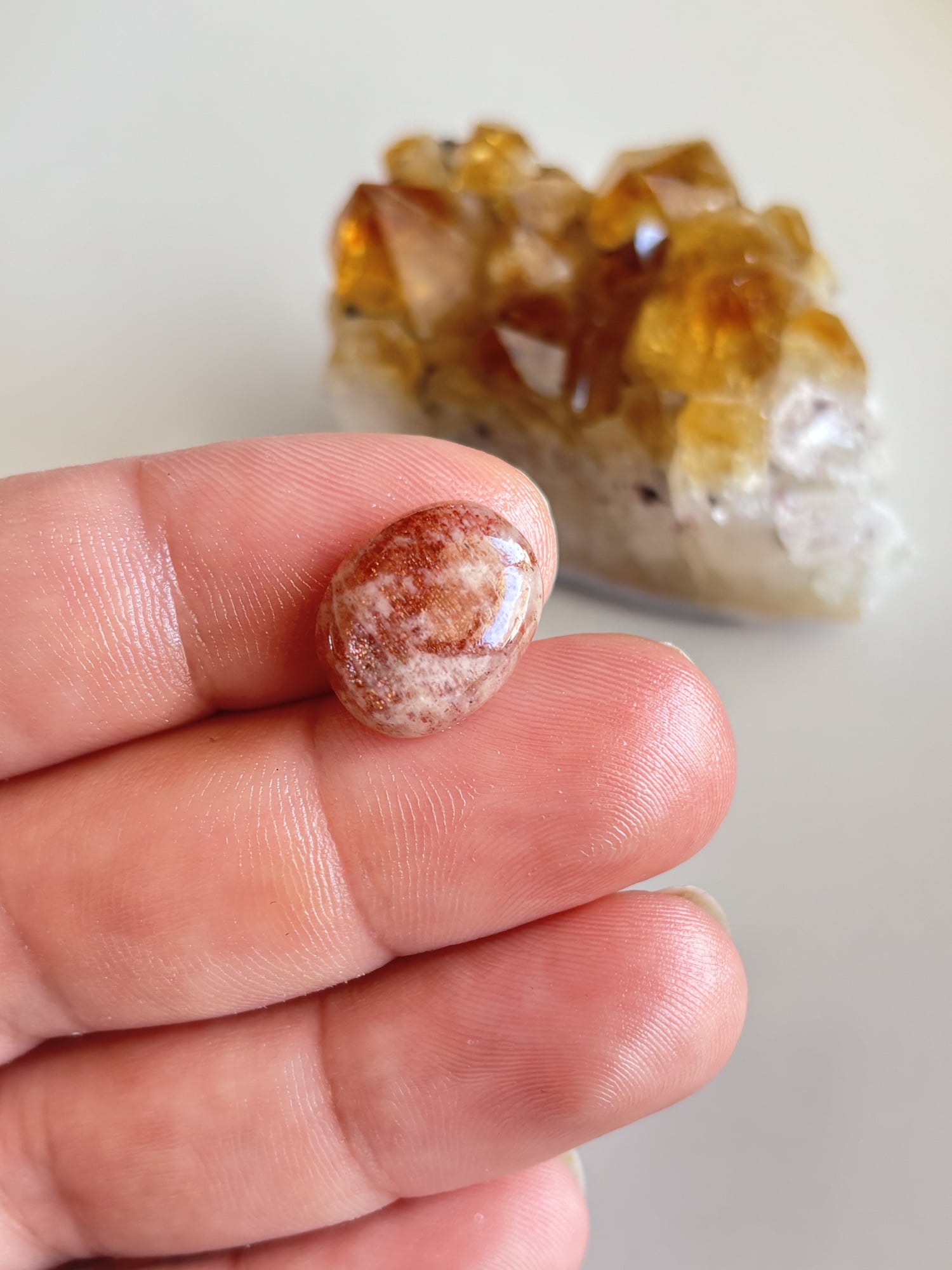17mm Sunstone Cabochon for Handmade Pendants - Image 2