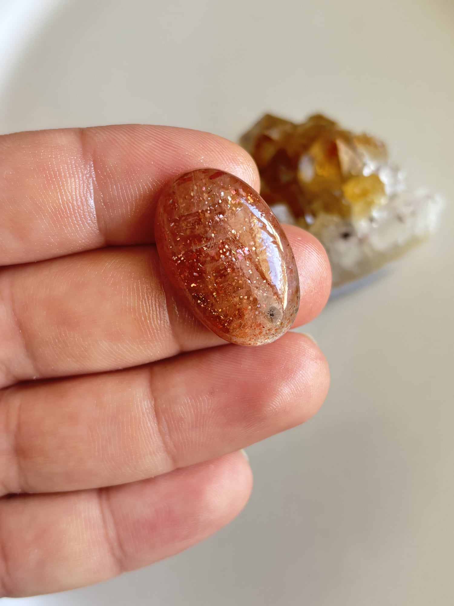 30mm Sunstone Cabochon for Pendant Settings - Image 2
