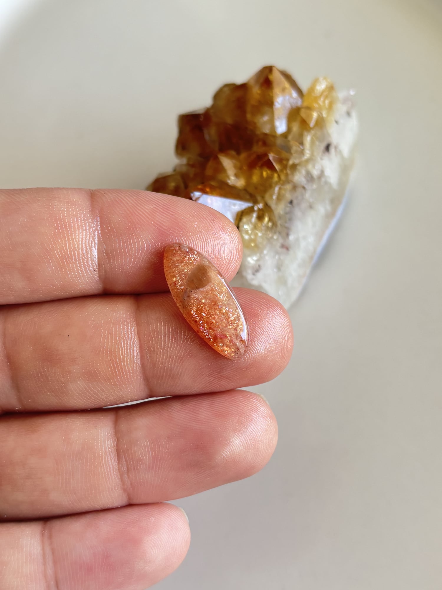23mm Sunstone Gemstone Cabochon for Jewelry Making - Image 2