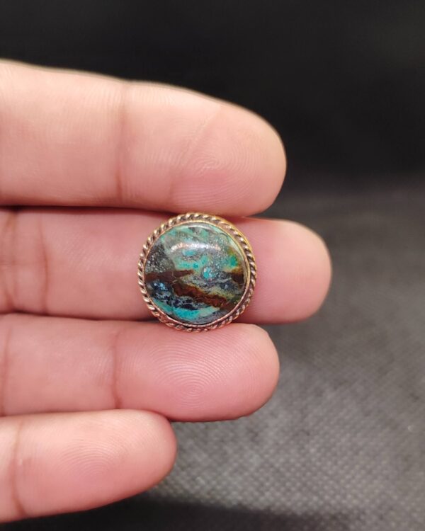 18mm Tibetan Turquoise Grooved Stone