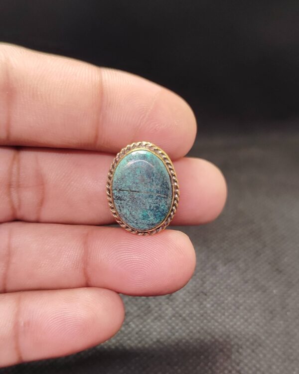 20mm Tibetan Turquoise Grooved Stone