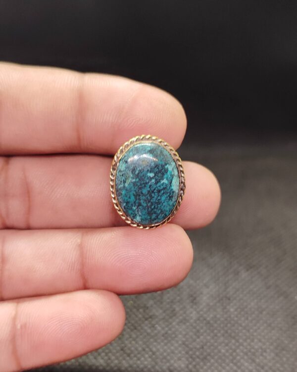 20mm Tibetan Turquoise Grooved Stone