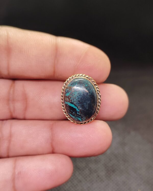 20mm Tibetan Turquoise Grooved Stone