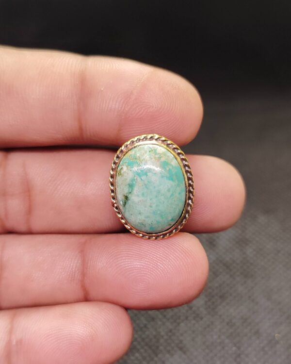 20mm Tibetan Turquoise Grooved Stone