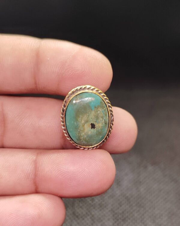 20mm Tibetan Turquoise Grooved Stone
