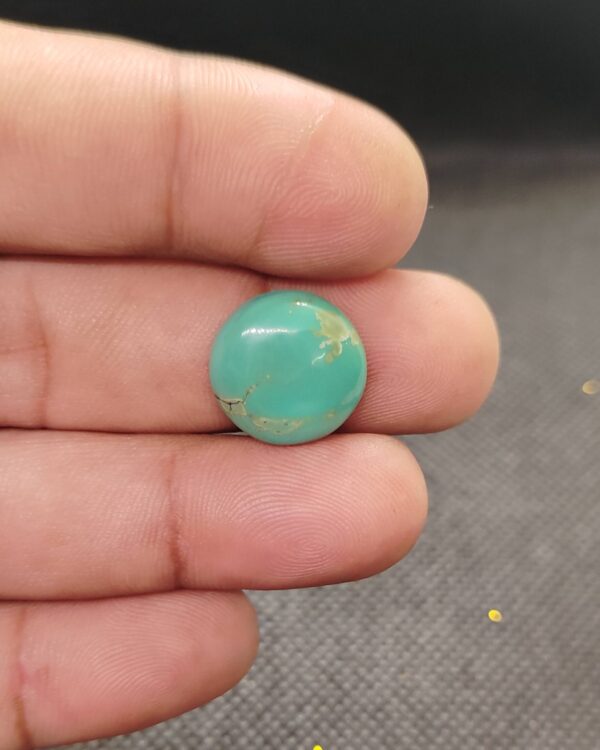 22mm Tibetan Turquoise Cabochon for Micro Macrame