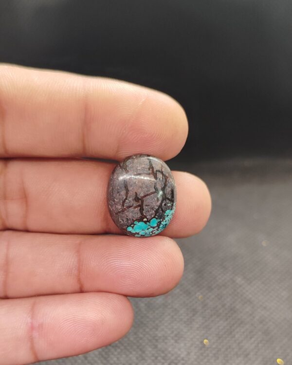 20mm Tibetan Turquoise Gemstone for Macrame Jewelry