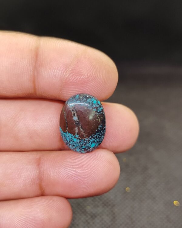 19mm Tibetan Turquoise Stone for Wire Wrapped Jewelry