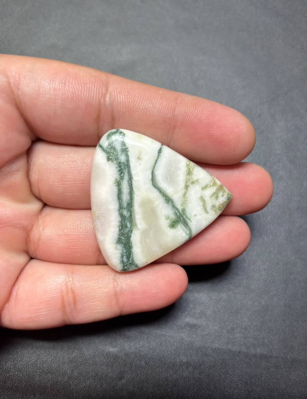 40mm Natural Tree Agate Cabochon – Unique Natural Pattern - Image 2
