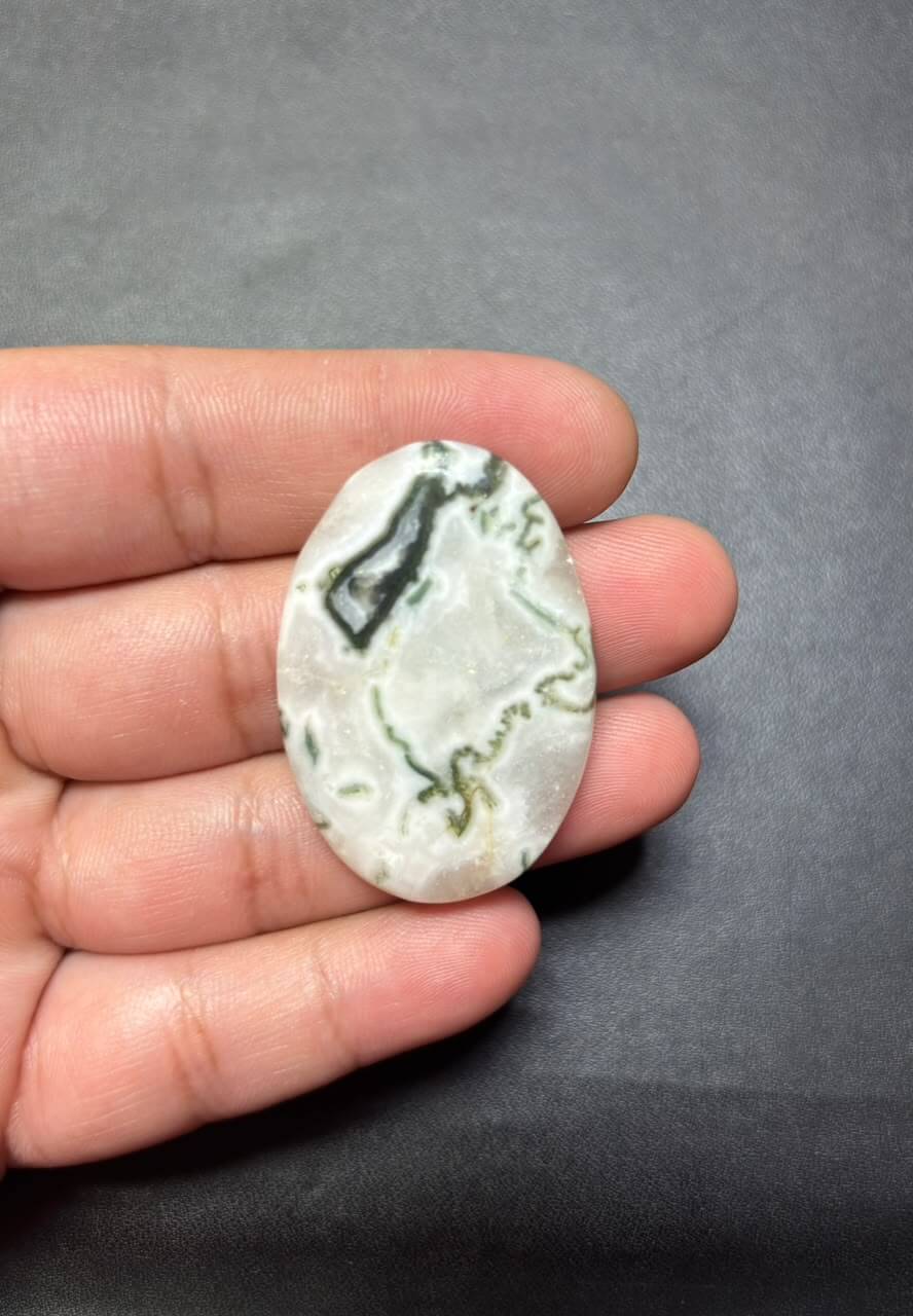 43mm Natural Tree Agate Cabochon – Hand Selected Piece