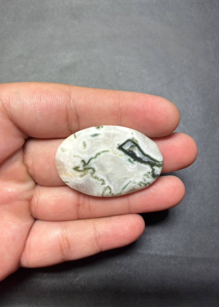 43mm Natural Tree Agate Cabochon – Hand Selected Piece - Image 2