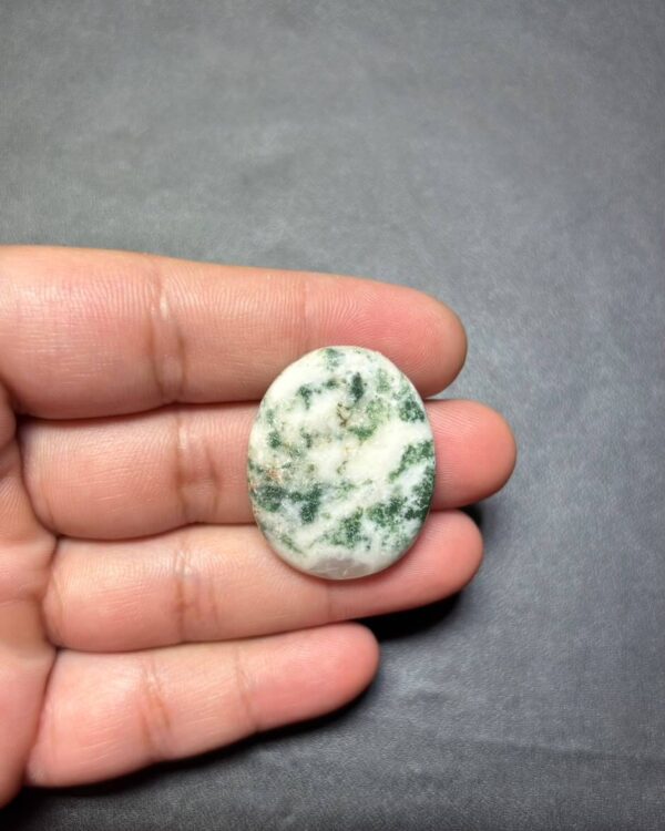 33mm Natural Tree Agate Cabochon – One of a Kind Stone