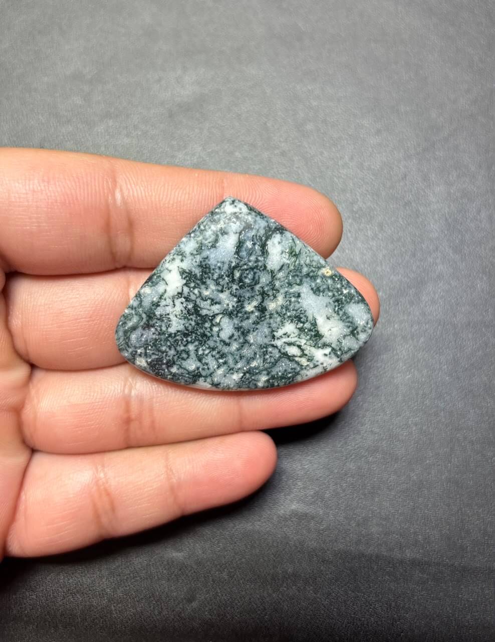 36mm Natural Tree Agate Cabochon – Unique Nature-Inspired Pattern