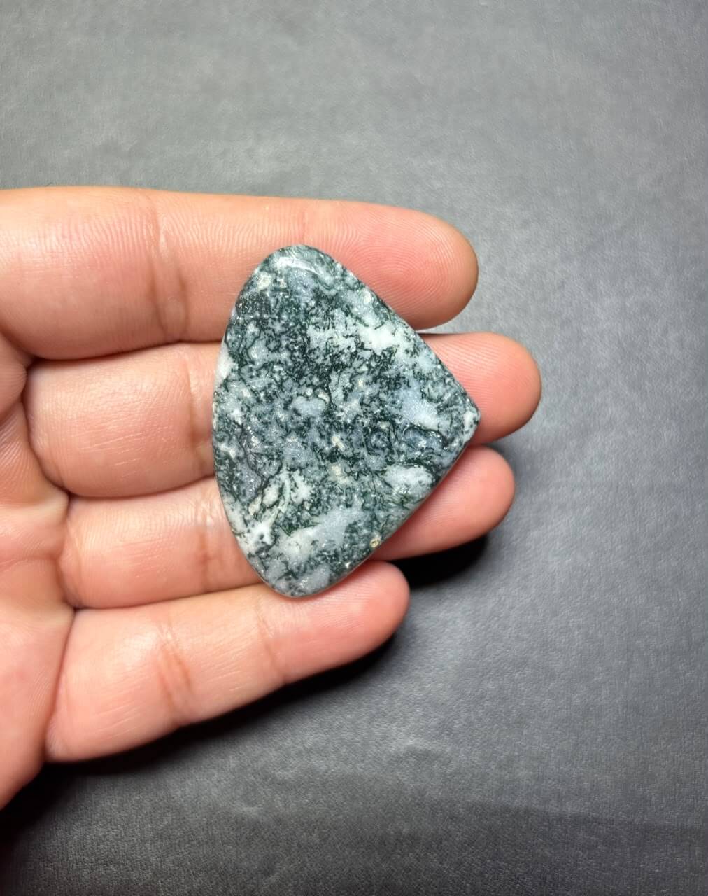36mm Natural Tree Agate Cabochon – Unique Nature-Inspired Pattern - Image 2