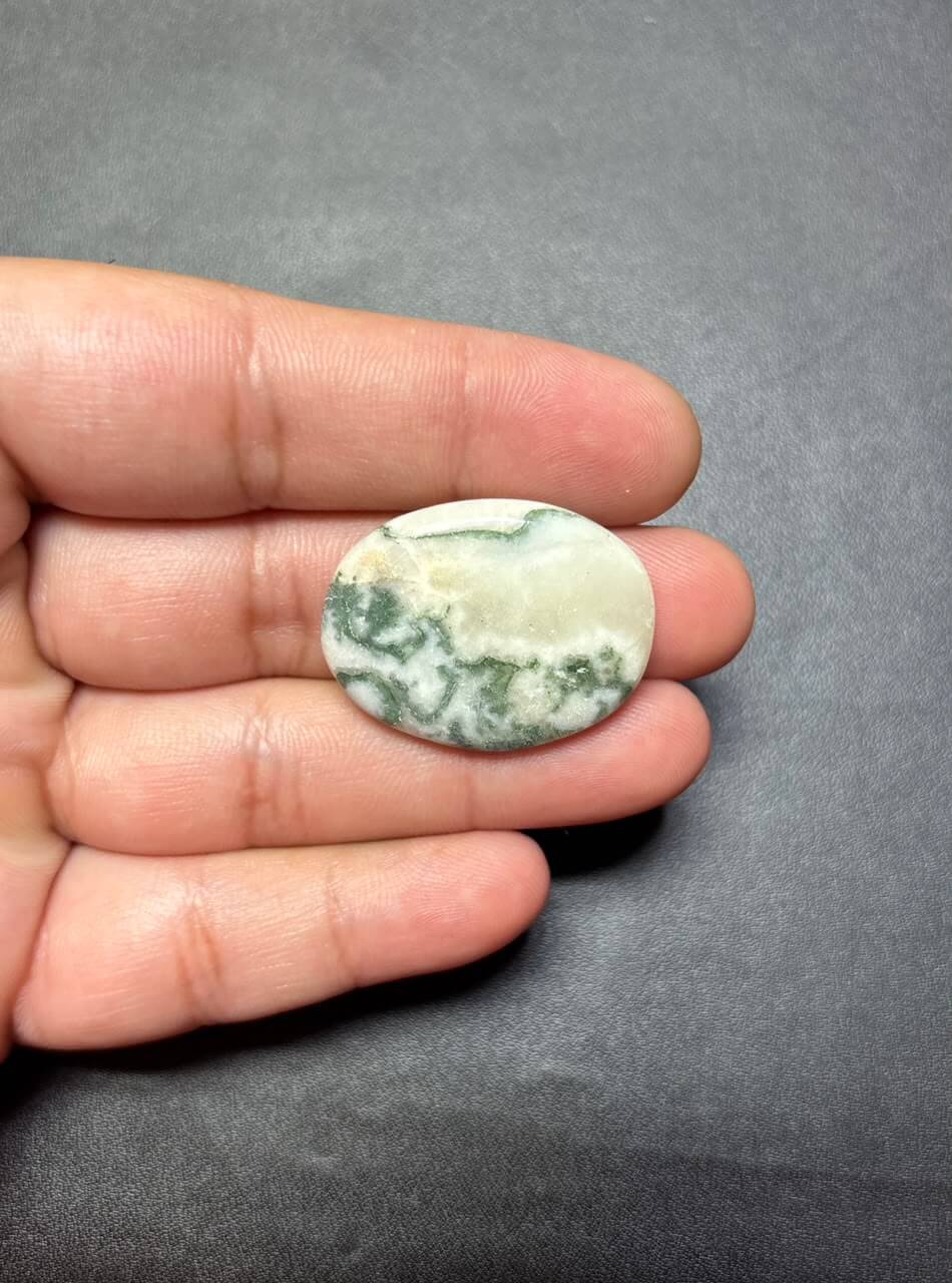 31mm Natural Tree Agate Cabochon – Polished Natural Agate - Image 2