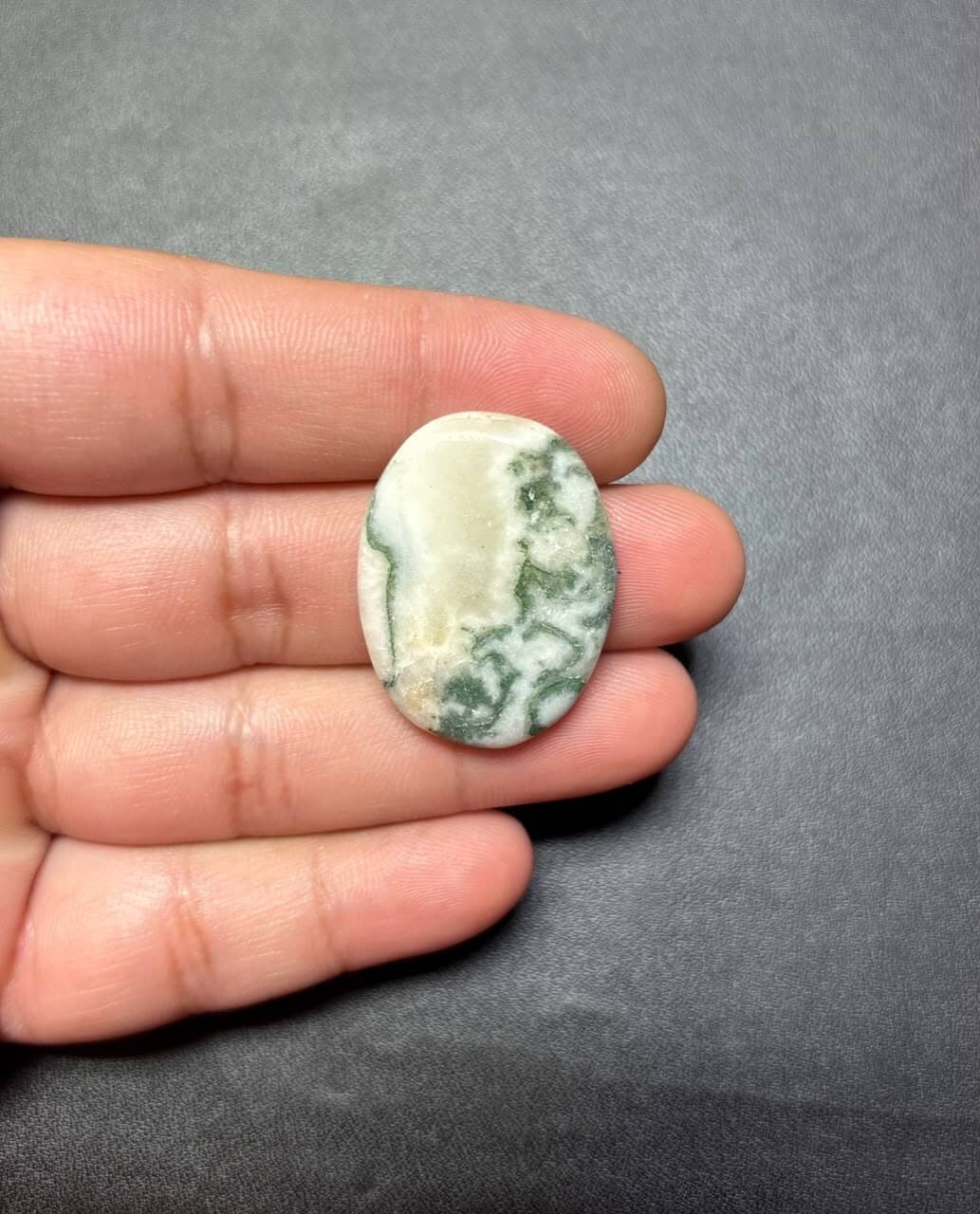 31mm Natural Tree Agate Cabochon – Polished Natural Agate