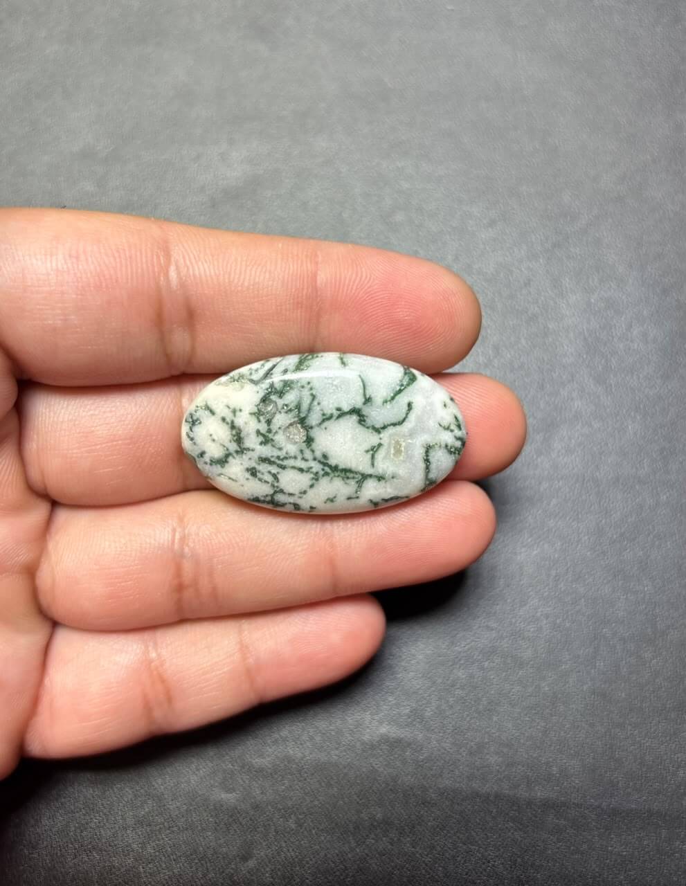 38mm Natural Tree Agate Cabochon – One of a Kind Collector Stone - Image 2