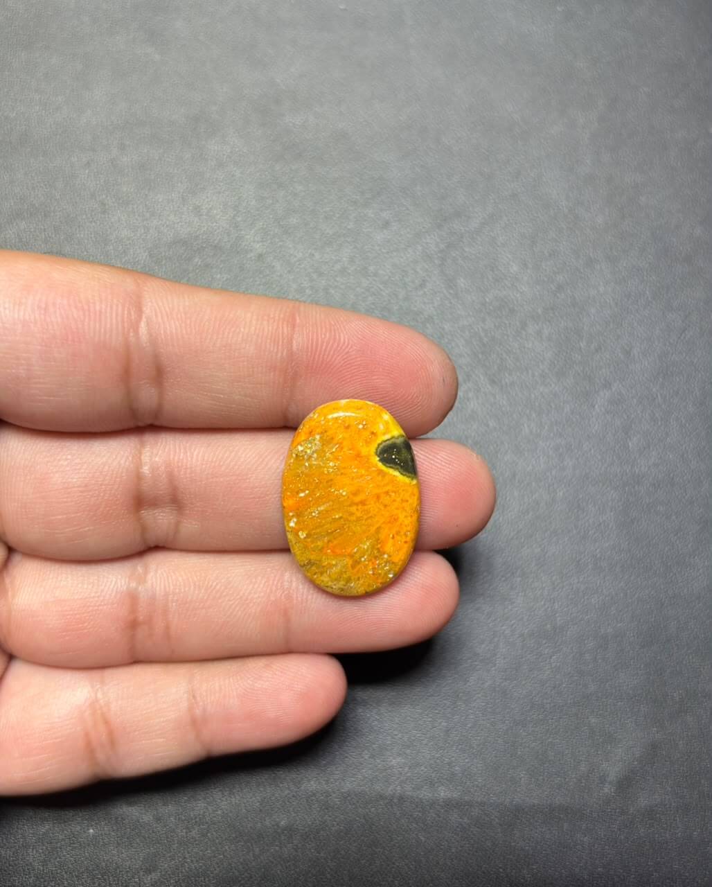 26mm Natural Bumblebee Jasper Stone – Unique Piece