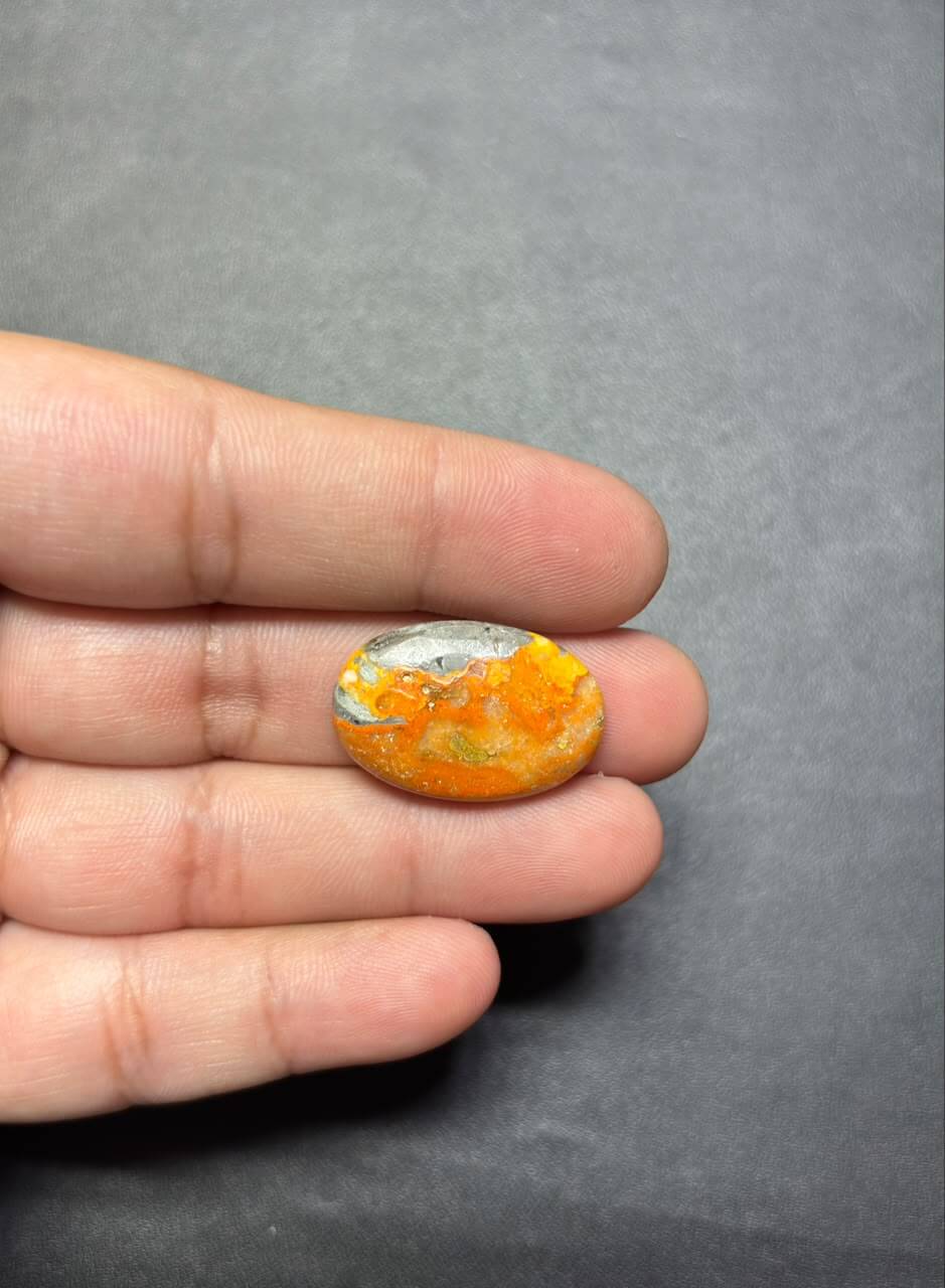 25mm Natural Bumblebee Jasper Cabochon for Pendants - Image 2