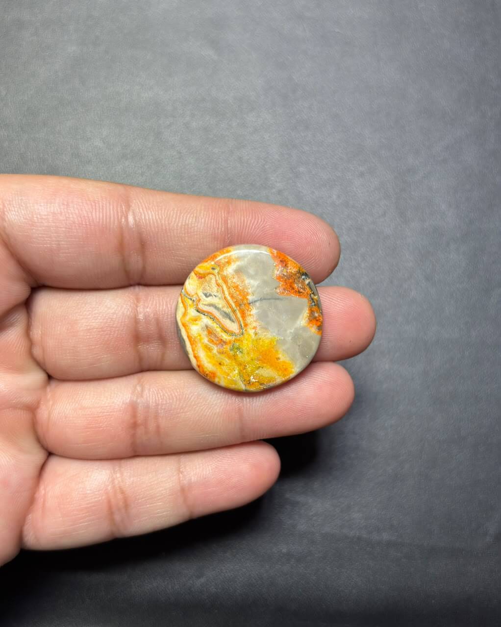29mm Bumblebee Jasper Gemstone for Handmade Creations - Image 2