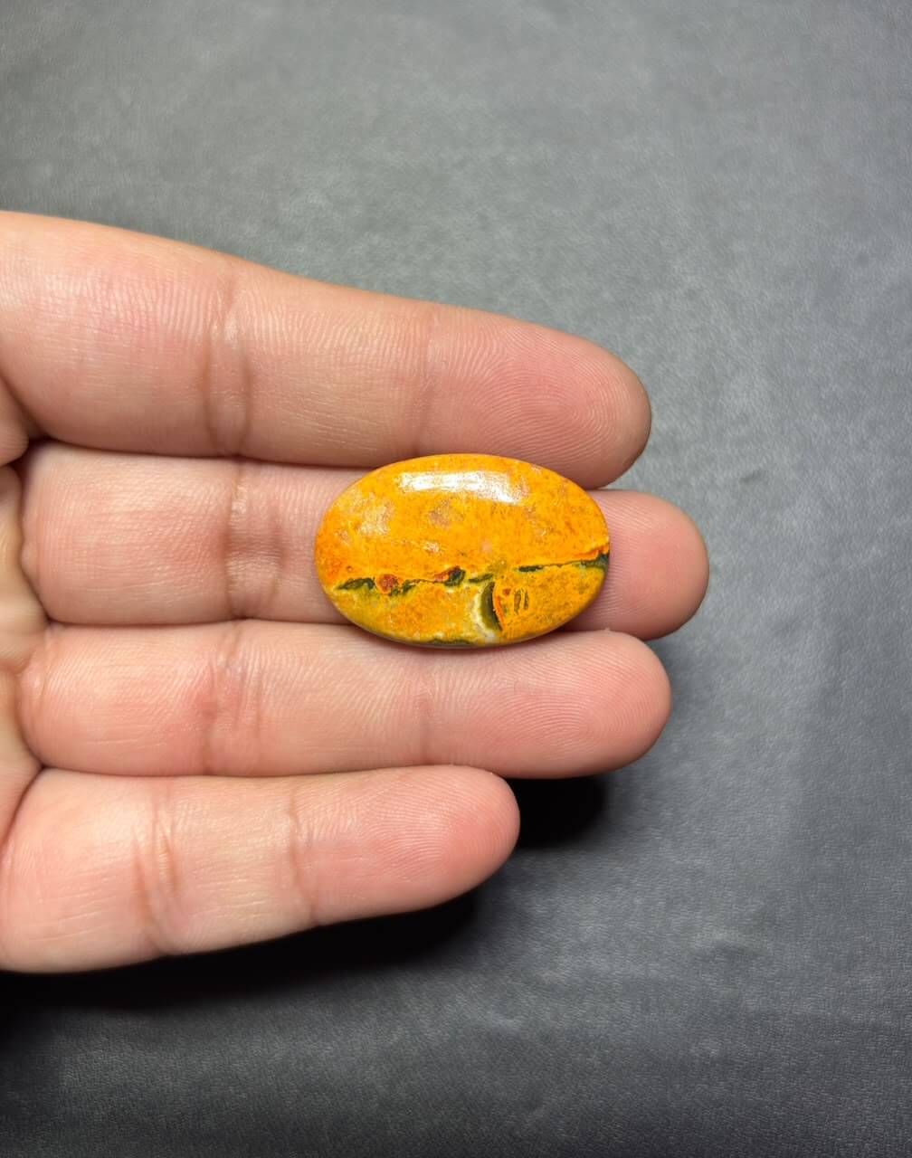 28mm Genuine Bumblebee Jasper Gemstone – One of a Kind - Image 2