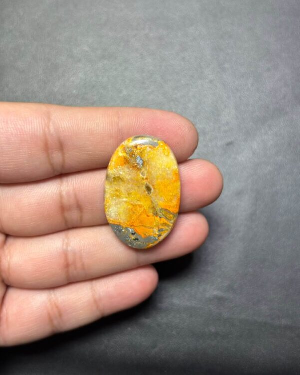 35mm Bumblebee Jasper Cabochon – Unique Natural Pattern