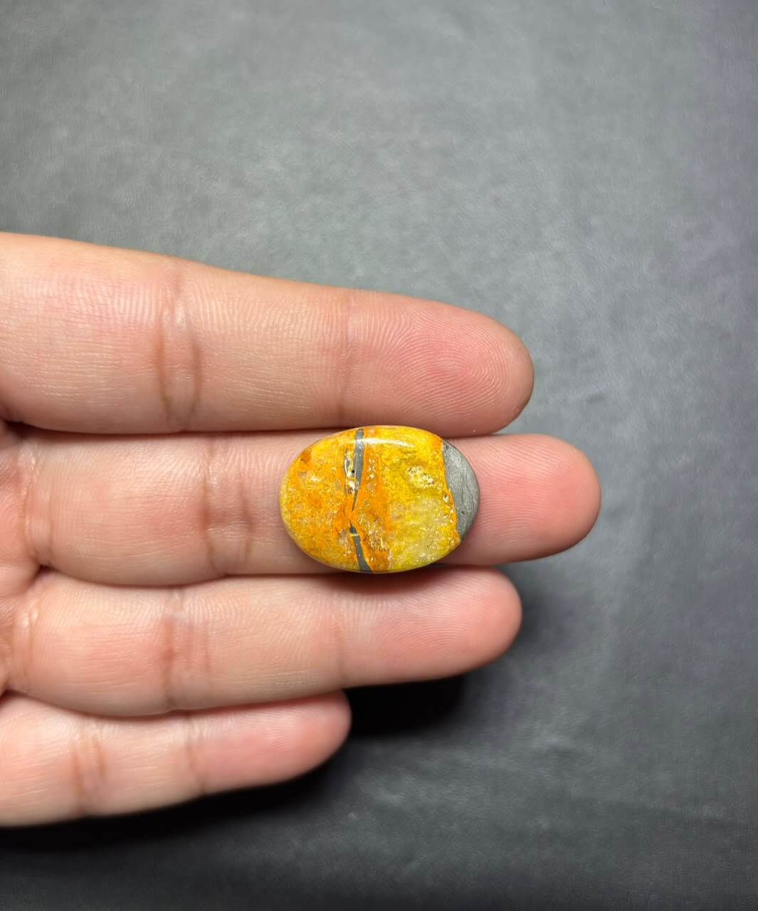 24mm Bumblebee Jasper Cabochon for Handmade Jewelry - Image 2
