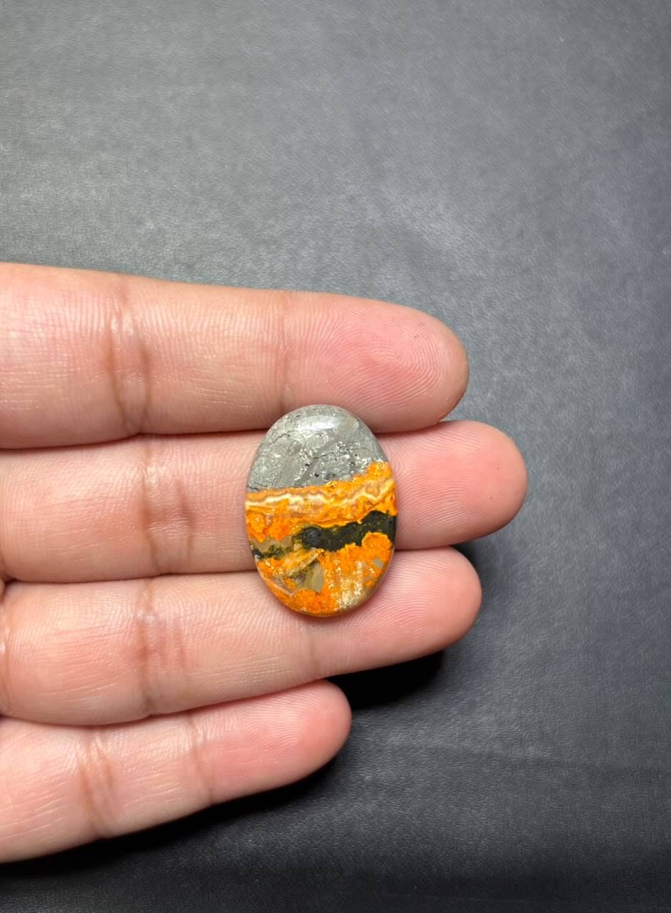 27mm Genuine Bumblebee Jasper Gemstone Cabochon
