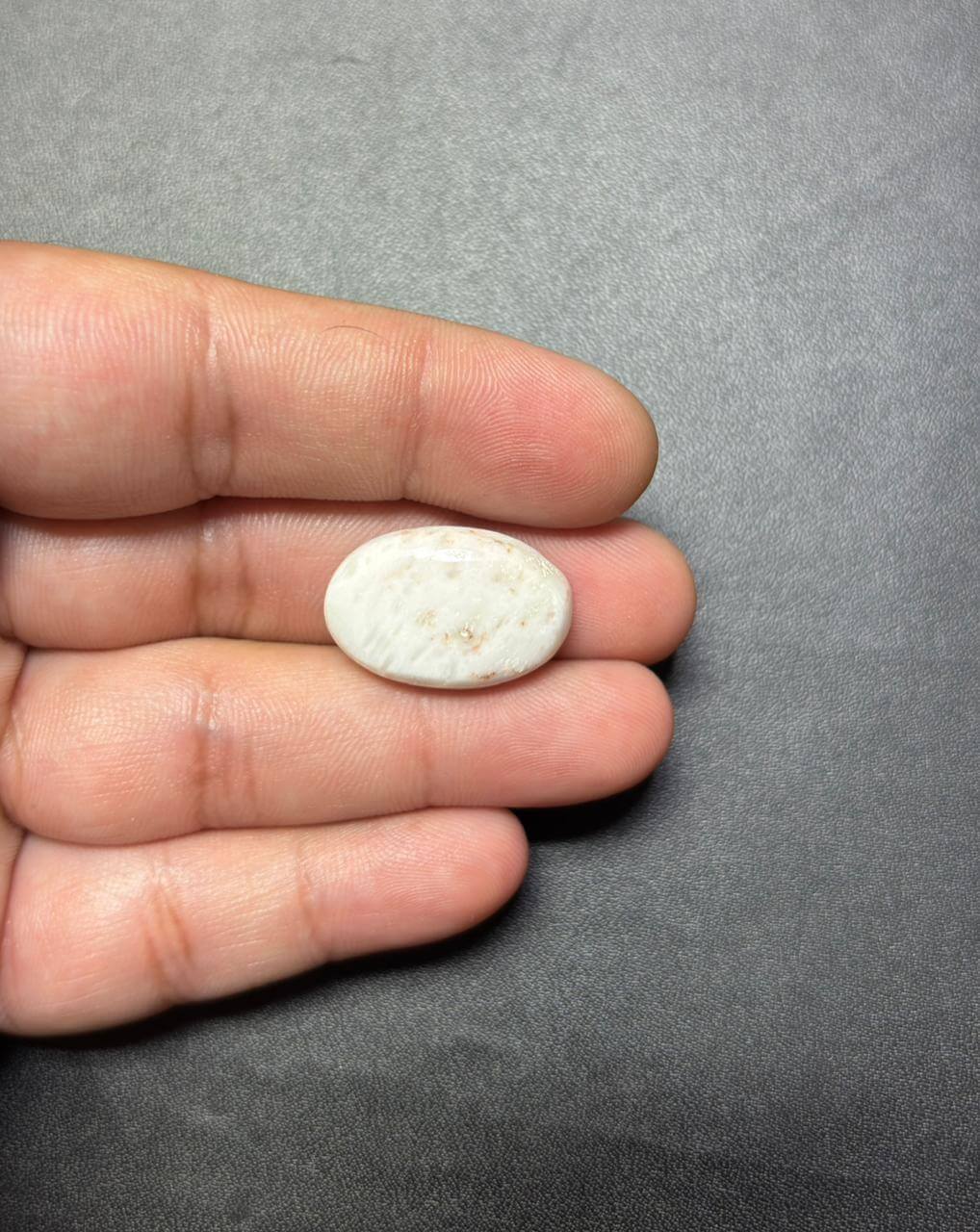 23mm White Scolecite Cabochon – Unique Piece - Image 2