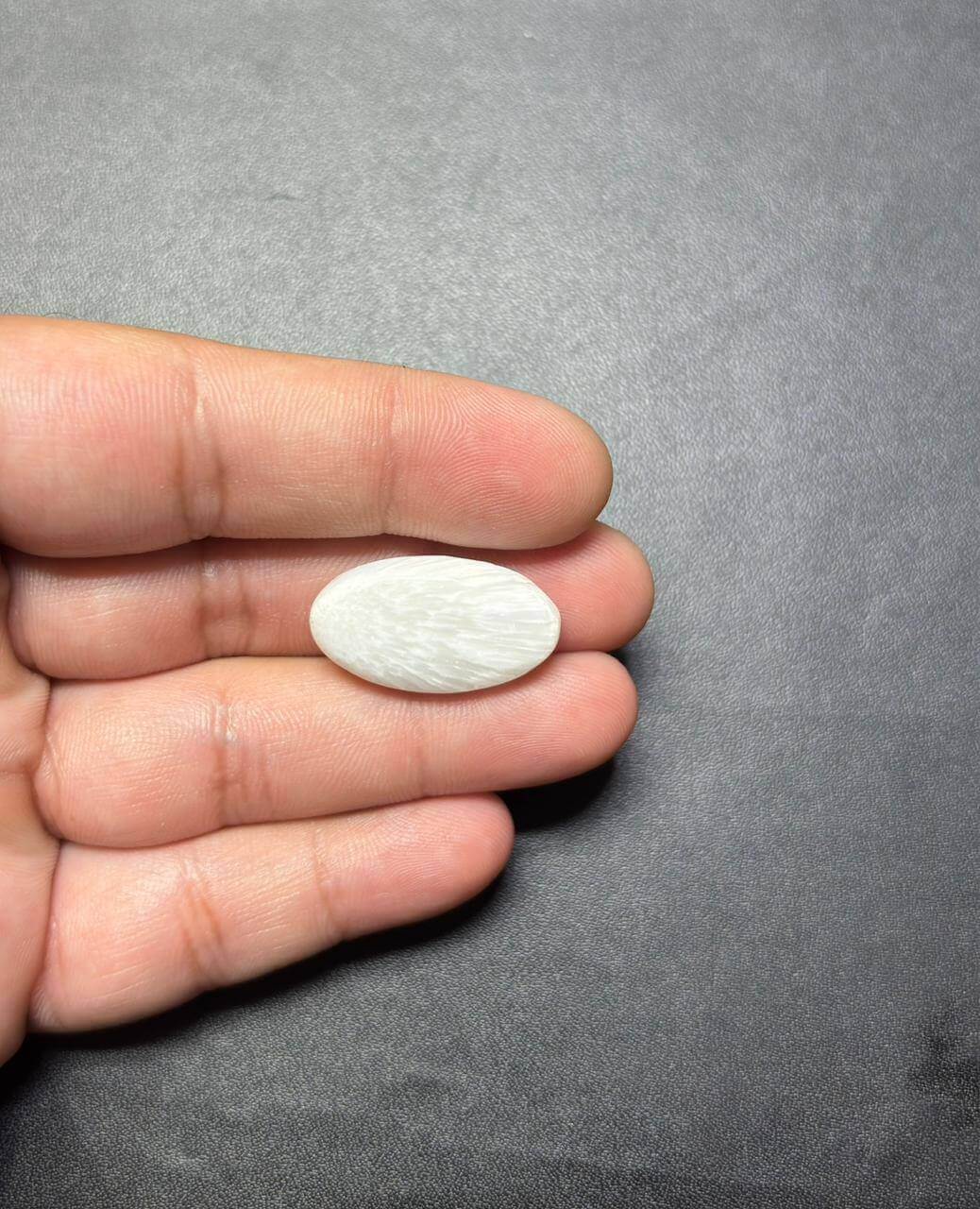 26mm White Scolecite Artisan Jewelry Stone - Image 2
