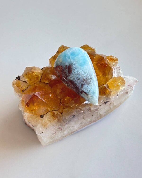 30mm Larimar Gemstone for Wire Wrapped Designs