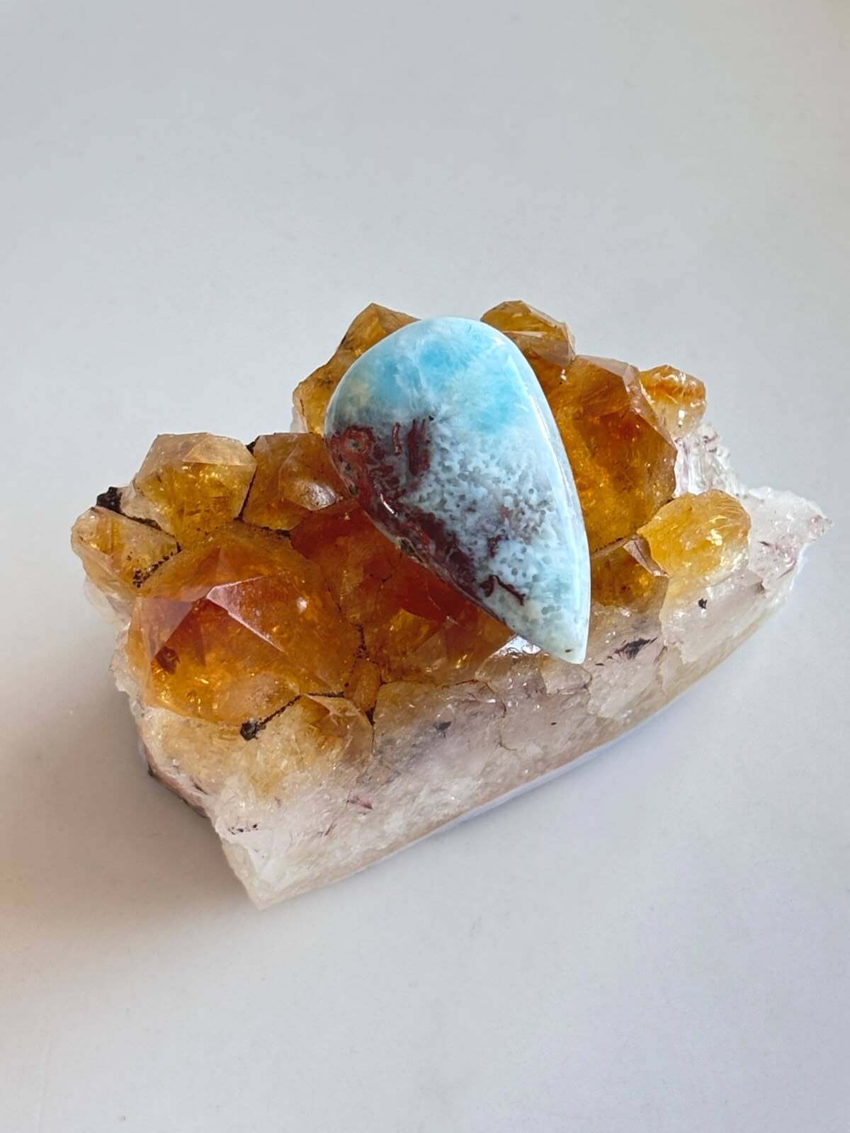 30mm Larimar Gemstone for Wire Wrapped Designs