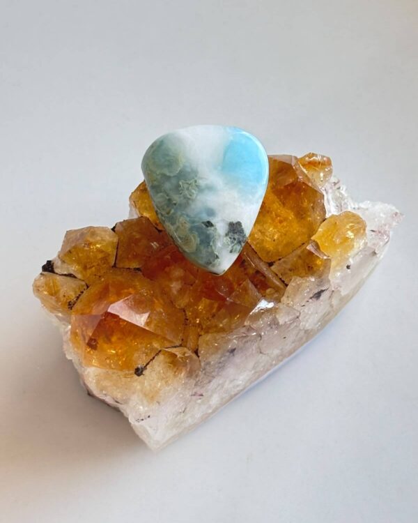 25mm Larimar Gemstone for Macramé Projects