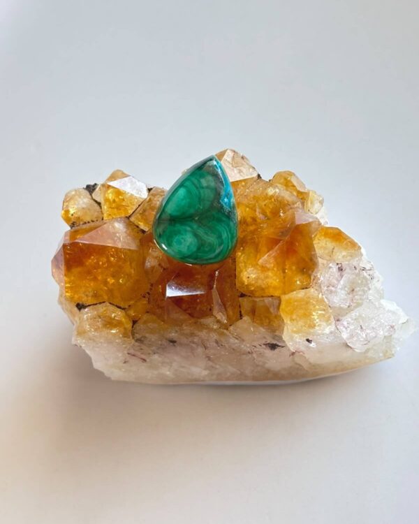 19mm Malachite Stone for Wire Wrapping
