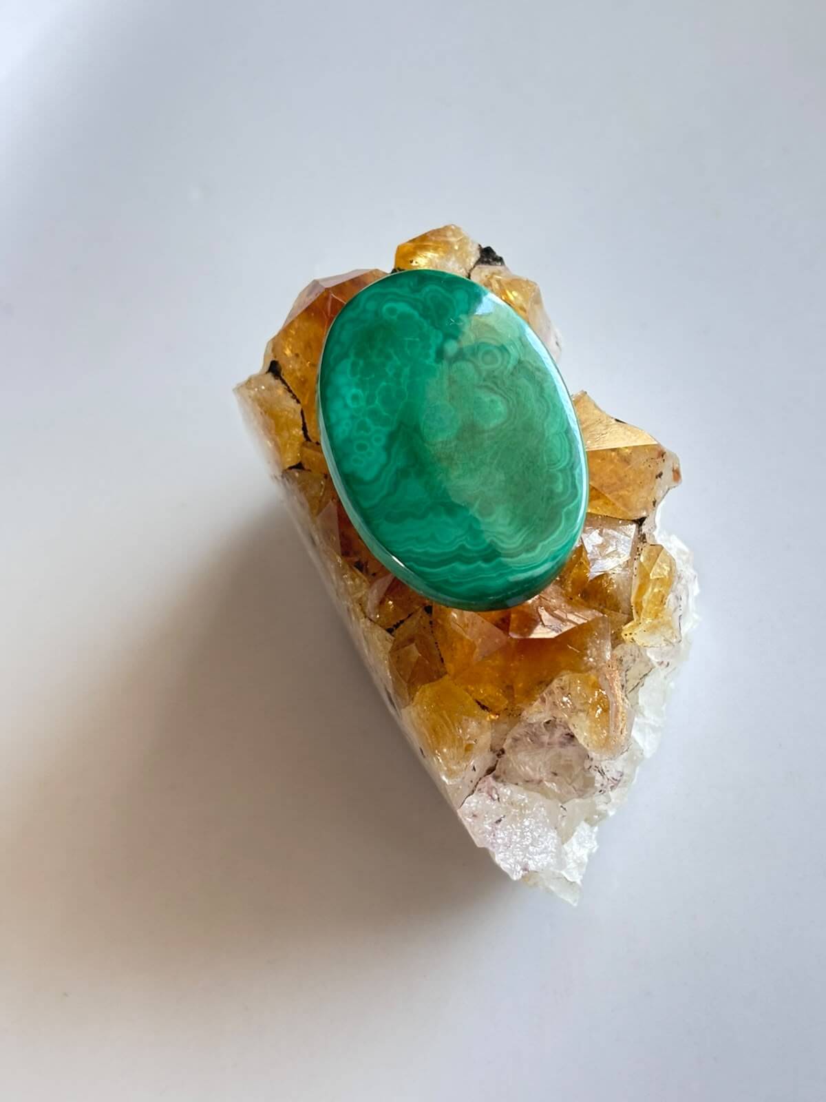 34mm Malachite Gemstone for Jewellery Making