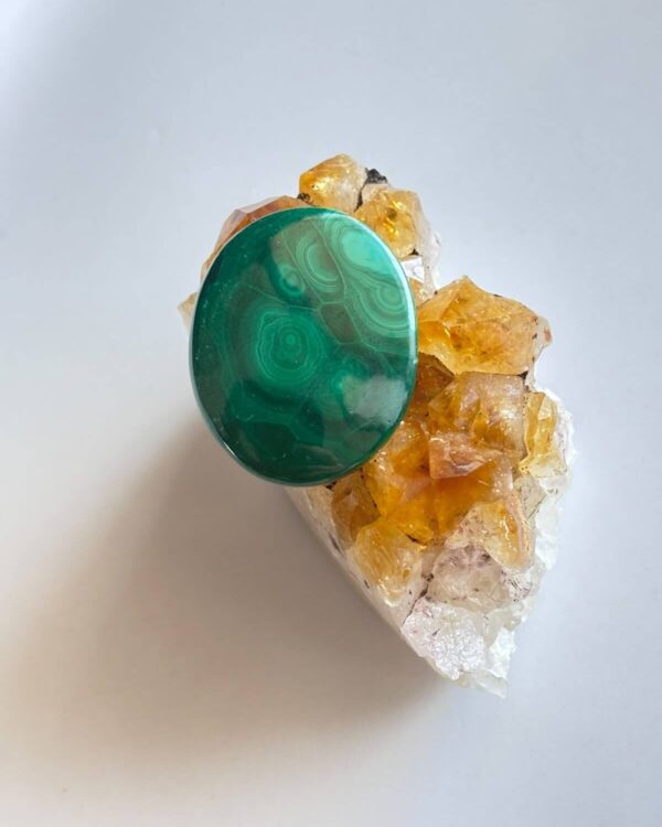 32mm Malachite Stone for Macramé