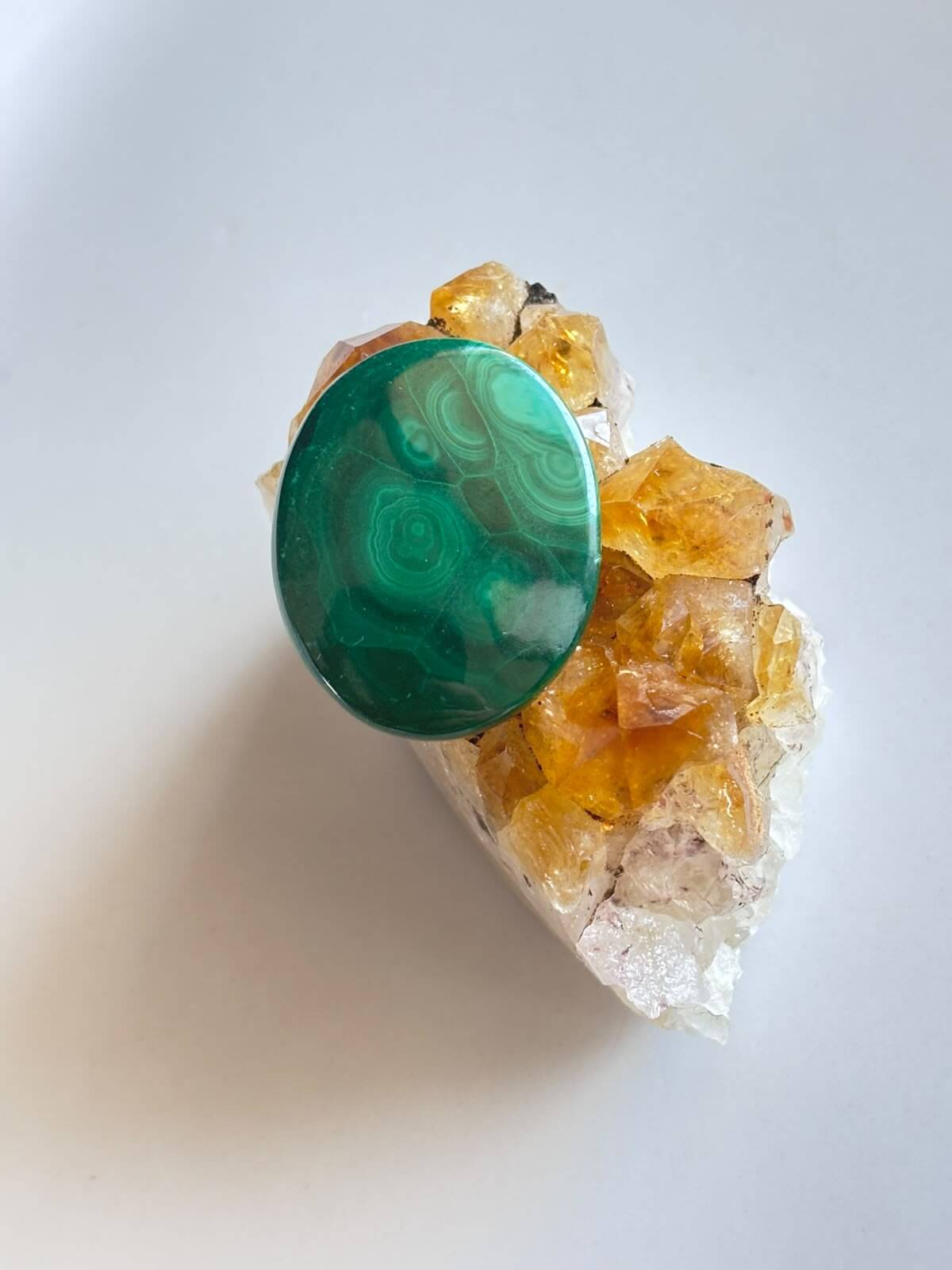 32mm Malachite Stone for Macramé