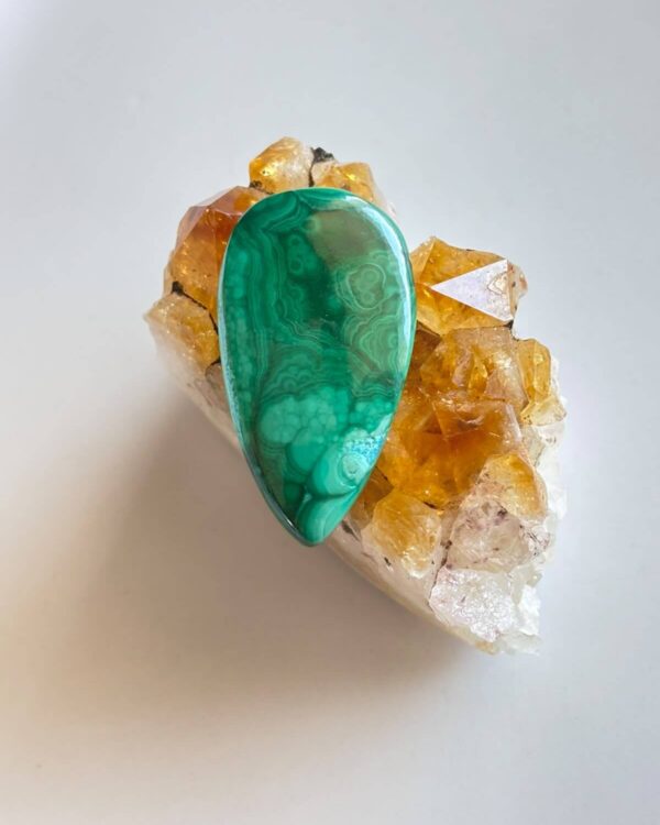 40mm Malachite Gemstone for Handmade Designs