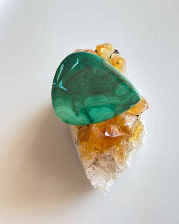 38mm Malachite Gemstone for Pendant Designs
