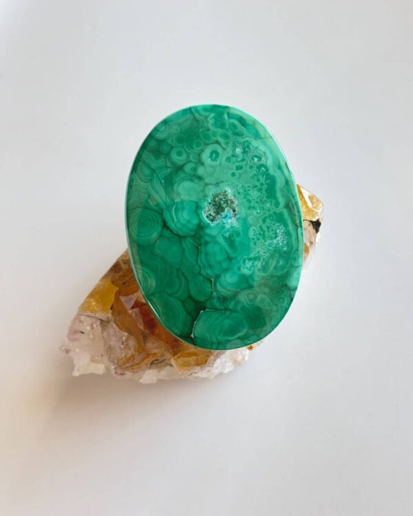 48mm Malachite Gemstone for Jewellery Making