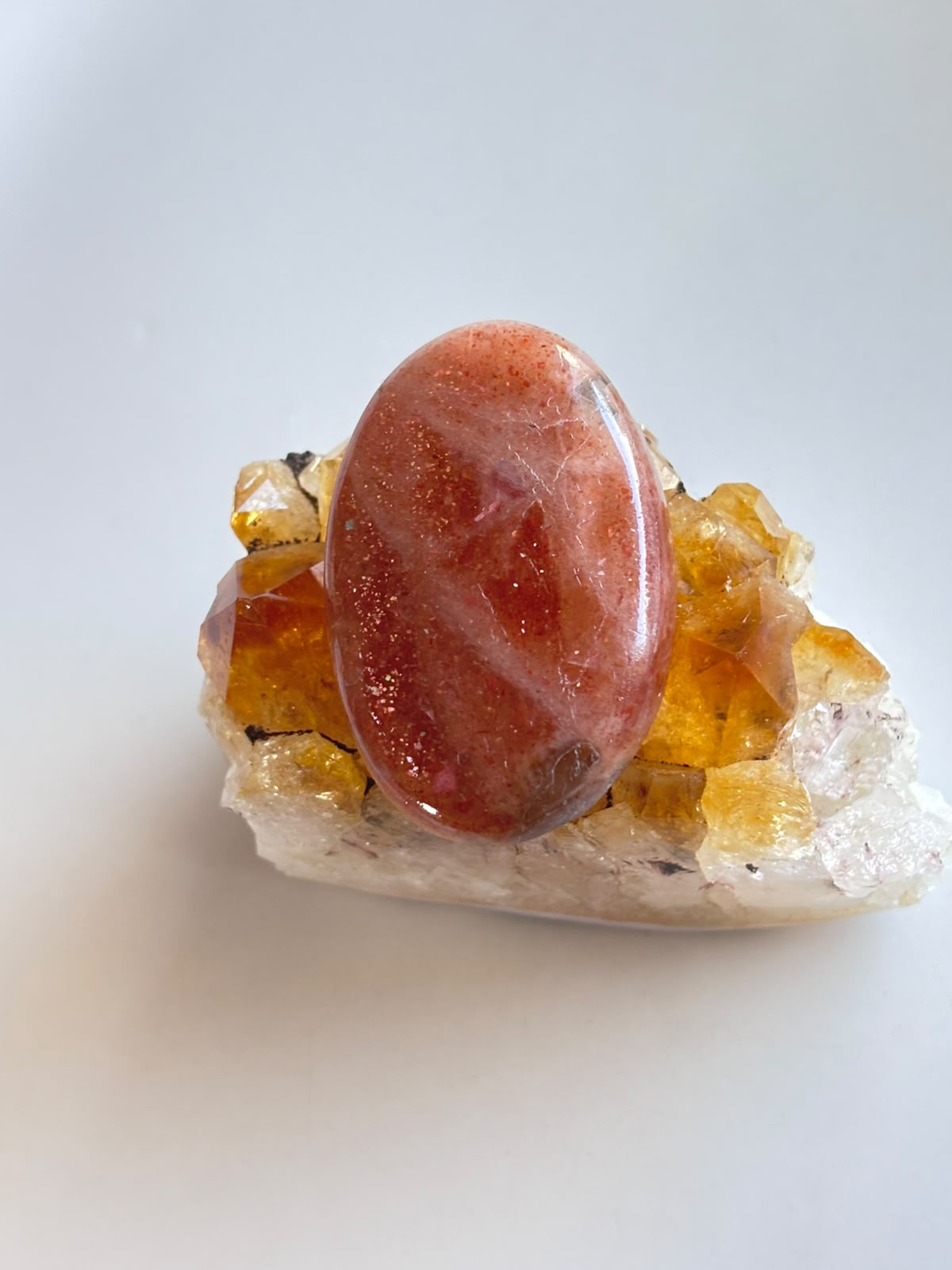 40mm Sunstone Stone for Wire Wrapping
