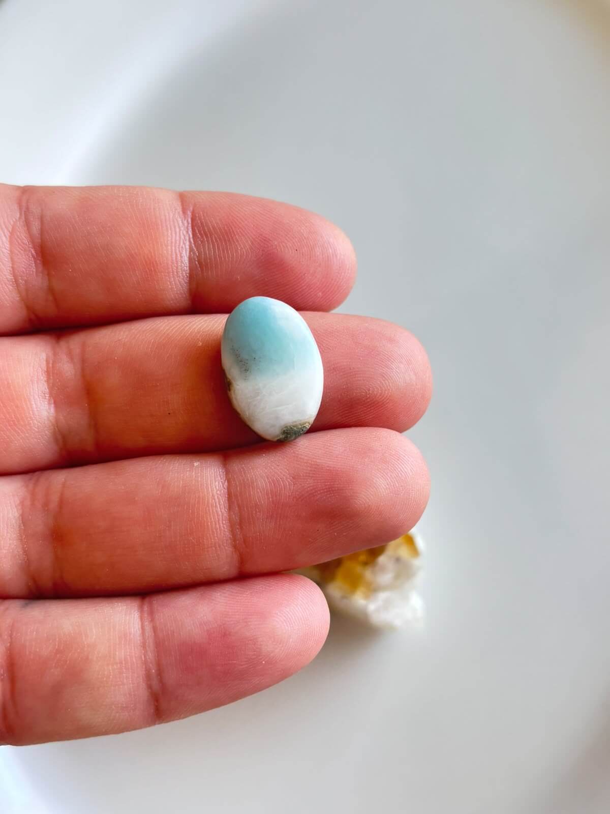 21mm Larimar Gemstone for Wire Wrapped Designs - Image 2