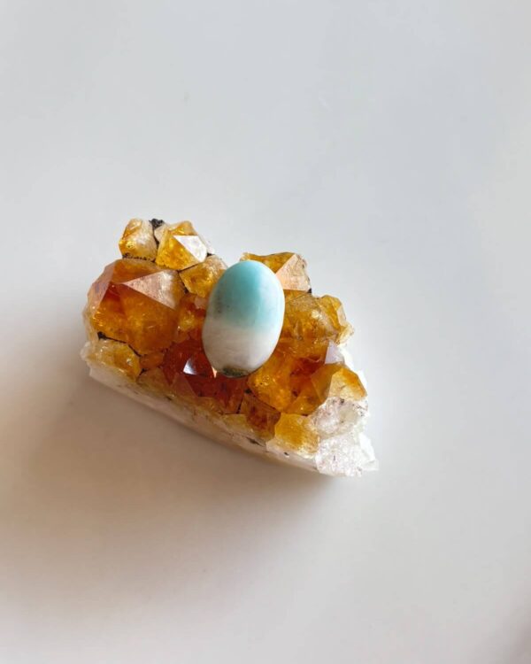 21mm Larimar Gemstone for Wire Wrapped Designs