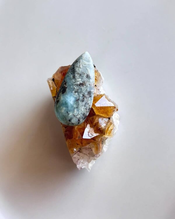 41mm Larimar Gemstone for Pendant Designs