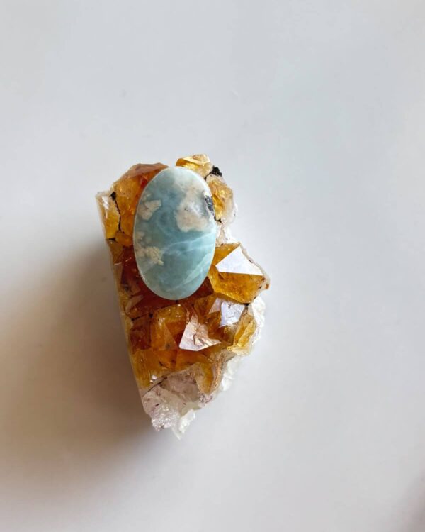 28mm Larimar Stone for Wire Wrapping